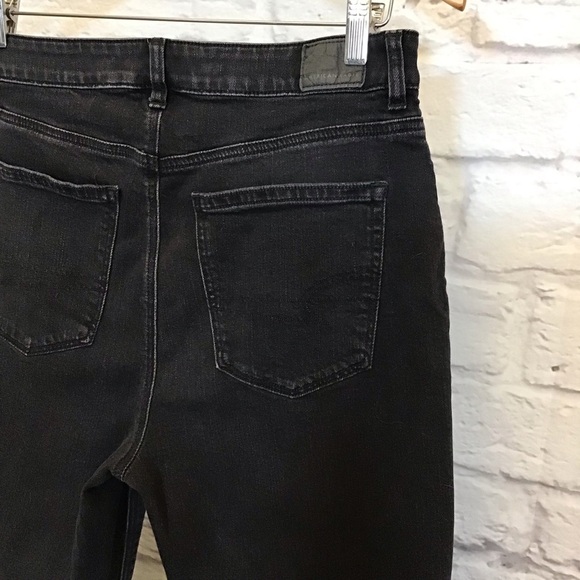 American Eagle 8 X-Short Mom Jeans Black Strigid Ripped Knees Women’s 2024 - Picture 7 of 12